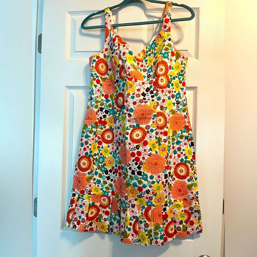 Super cute fitted cotton floral sundress 12P